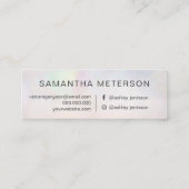 Carte De Visite Mini L'ombre moderne de nacre de perle rougissent des (Dos)