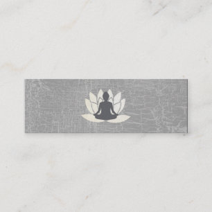 Carte De Visite Mini Lotus moderne Fleur Marbré Gris