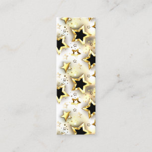 Carte De Visite Mini Lumière transparente avec étoiles or