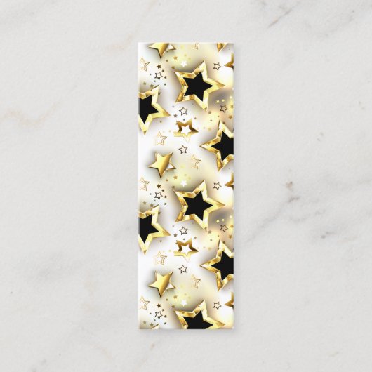 Carte De Visite Mini Lumière transparente avec étoiles or (Devant)