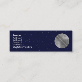 Carte De Visite Mini Lune argentée de neige