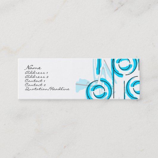 Carte De Visite Mini Lune et Sun - bleu-clair (Devant)