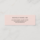Carte De Visite Mini Lunettes de vue Logo Blush Pink Ophtalmologiste (Dos)