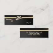 Carte De Visite Mini Luxe Chic Professionnel Moderne - Lèvres (Devant / Derrière)
