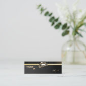 Carte De Visite Mini Luxe Chic Professionnel Moderne - Lèvres (Debout devant)
