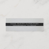 Carte De Visite Mini Luxe Cuir blanc et noir (Dos)