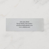 Carte De Visite Mini Luxe Cuir blanc et noir (Dos)