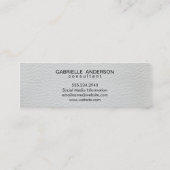 Carte De Visite Mini Luxe Cuir blanc et noir (Dos)