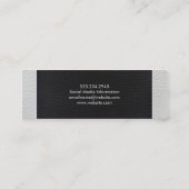 Carte De Visite Mini Luxe Cuir blanc et noir (Dos)