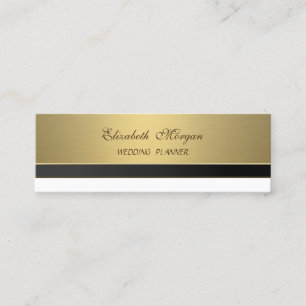 Carte De Visite Mini Luxe Élégant Moderne Doré Professionnel