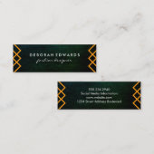 Carte De Visite Mini Luxe Lignes géométriques Texture chic (Devant / Derrière)