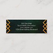 Carte De Visite Mini Luxe Lignes géométriques Texture chic (Dos)