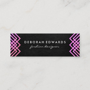 Carte De Visite Mini Luxe Lignes géométriques Texture chic