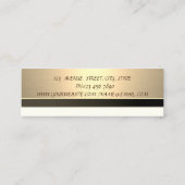 Carte De Visite Mini Luxe Moderne Proffesional Elégant Or (Dos)