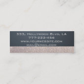Carte De Visite Mini Luxe professionnel sophistiqué glittery tendance (Dos)