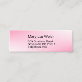 Carte De Visite Mini Lycéenne jolie et rose  (Devant)