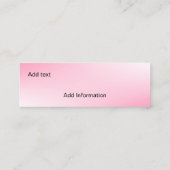 Carte De Visite Mini Lycéenne jolie et rose  (Dos)