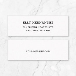 Carte De Visite Mini Machine à écrire minimaliste simple 11 mini-Carte 