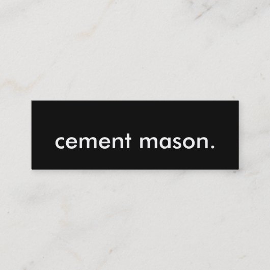 Carte De Visite Mini maçon de ciment (Devant)