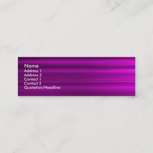 Carte De Visite Mini Magenta brossé (Devant)