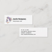 Carte De Visite Mini Magique Unicorne maman & bébé aquarelle (Devant / Derrière)