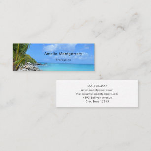 Carte De Visite Mini Magnifique plage tropicale turquoise