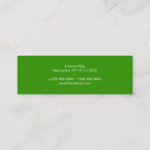 Carte De Visite Mini Maigre horizontal de partie supérieure de gradient (Dos)