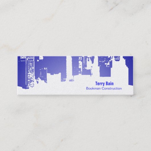 Carte De Visite Mini Maigre horizontal de partie supérieure de gradient (Devant)