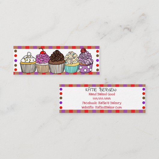 Carte De Visite Mini Maison Cuisine ou boulangerie (Devant / Derrière)