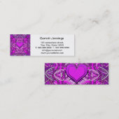 Carte De Visite Mini Mandala de coeur (Devant / Derrière)