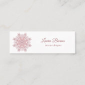 Carte De Visite Mini mandala. de corail floral ethnique (Devant)