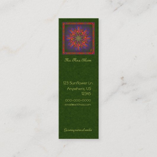 Carte De Visite Mini Mandala de la vie (Devant)