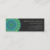 Carte De Visite Mini Mandala fleuri floral (Dos)