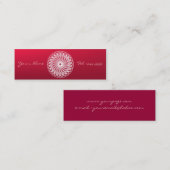 Carte De Visite Mini Mandala floral charmant (Devant / Derrière)