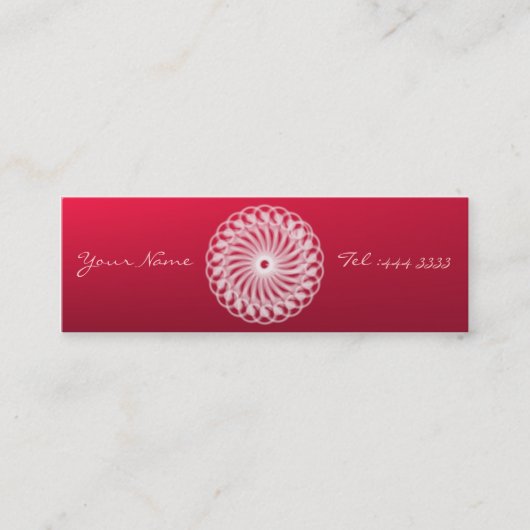 Carte De Visite Mini Mandala floral charmant (Devant)