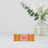 Carte De Visite Mini Mandala. floral ethnique (Debout devant)