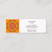 Carte De Visite Mini Mandala. floral ethnique (Dos)