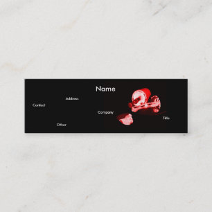 Carte De Visite Mini Manicuriste en noir et rouge