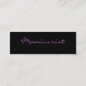 Carte De Visite Mini Manicuriste En Noir & Violet (Dos)