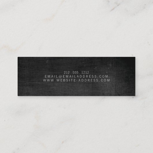Carte De Visite Mini Manipulateur Rustique Moderne, Constructeur Mince (Dos)