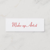 Carte De Visite Mini Maquillage Artiste Diva (Dos)