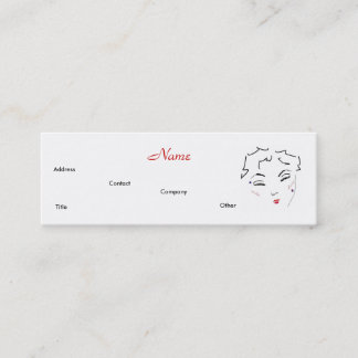 Carte De Visite Mini Maquillage Artiste Diva IV