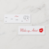 Carte De Visite Mini Maquillage Artiste Diva Lips (Devant / Derrière)