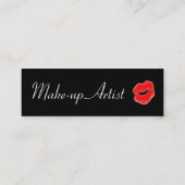 Carte De Visite Mini Maquillage Artiste Diva Lips I (Dos)