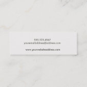 Carte De Visite Mini Maquillage Artiste Elégant Faux Embossé Noir (Dos)