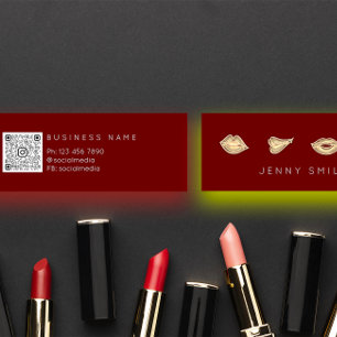 Carte De Visite Mini Maquillage Artiste Lèvres Injecteur Cosmétique Inj