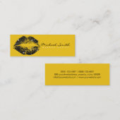 Carte De Visite Mini Maquillage Artiste Lèvres noires #14 (Devant / Derrière)