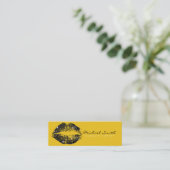 Carte De Visite Mini Maquillage Artiste Lèvres noires #14 (Debout devant)