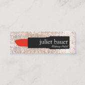 Carte De Visite Mini Maquillage Artiste Lipstick Beauté (Devant)