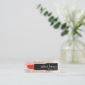 Carte De Visite Mini Maquillage Artiste Lipstick Beauté (Debout devant)